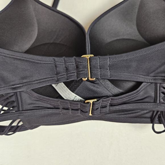 VS Archives Swim Bikini Top Victoria Secret Strappy Sided Bombshell Push Up 34DD - Picture 8 of 16